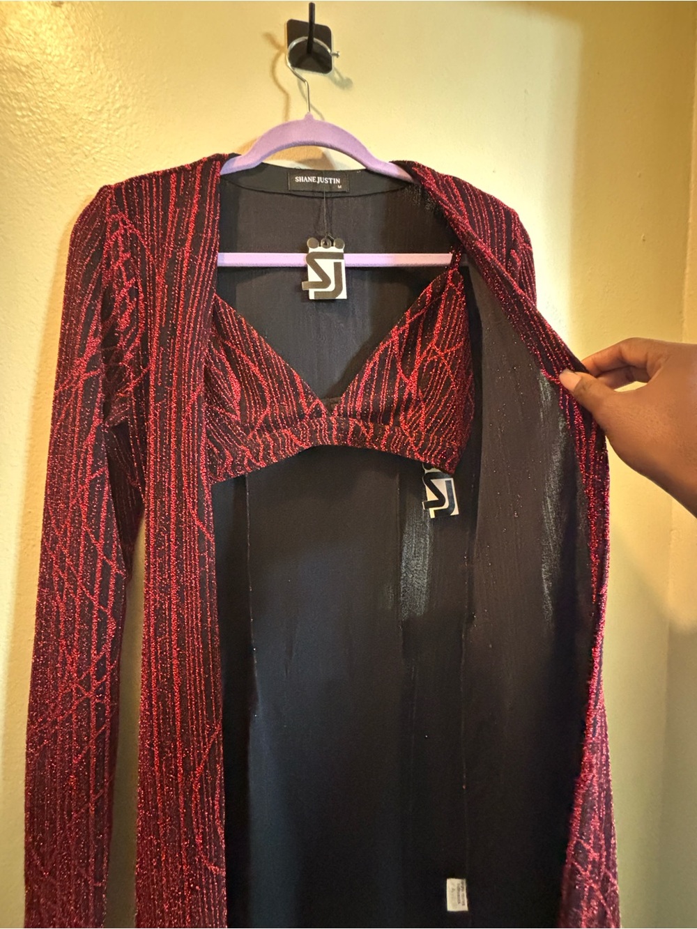 NWT SHANE JUSTIN Three-Piece Shimmer Set - Picture 6 of 15